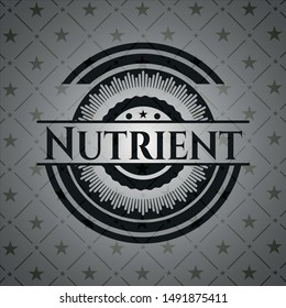 Nutrient dark badge. Vector Illustration. Detailed.