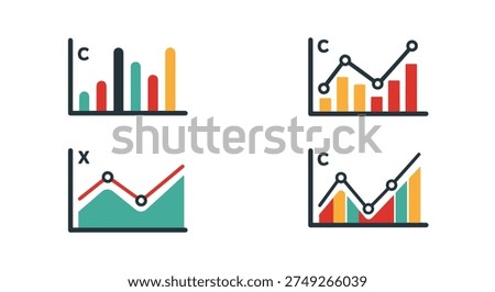Nutrient graph Line art vector minimal smooth color