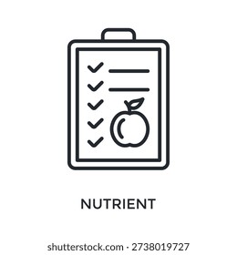 Nutrient Icon Outline Style. Vector Illustration For Graphic Design
