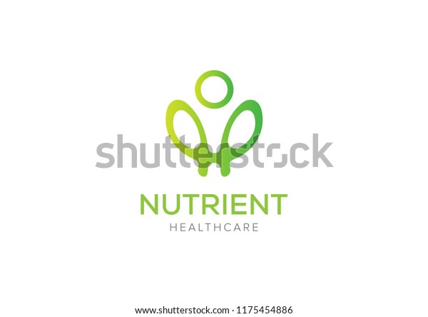 Nutrient Logo Design Healthcare Identity Vector Stock Vector Royalty