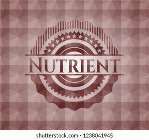 Nutrient red seamless geometric badge.