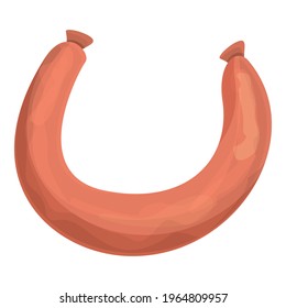 Icono de salchicha de nutrientes. Caricatura del icono vectorial de salchicha de Nutrient para diseño web aislado en fondo blanco