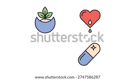 Nutrient Support clean color concept illustration