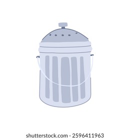 nutrients compost bin cartoon. decomposition microbes, green sustainable, food scraps nutrients compost bin sign. isolated symbol vector illustration