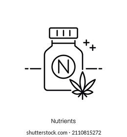 nutrients icon. Outline style icon design isolated on white background