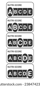 Nutri-Score icons, 5 Nutrition label or 5-CNL.