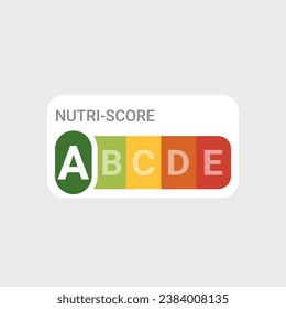 Nutri-Score icons, Nutrition label. Packaging Symbols