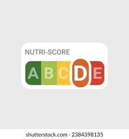 Nutri-Score icons, Nutrition label. Packaging Symbols
