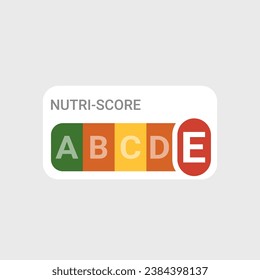 Nutri-Score icons, Nutrition label. Packaging Symbols
