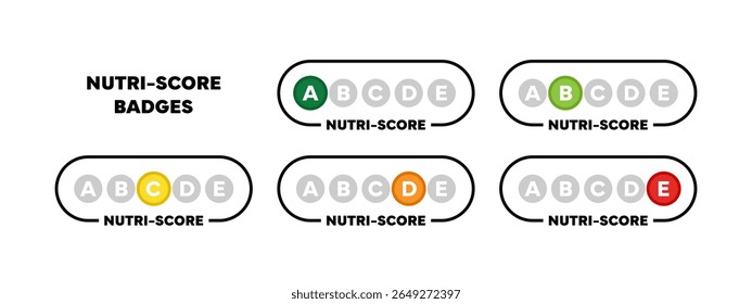 Rótulo Nutri-score para alimentos. Alimentos saudáveis