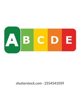 Nutri-Score label isolated on white background. A score. Vector