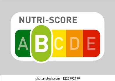 Nutri-Score official label. B score.