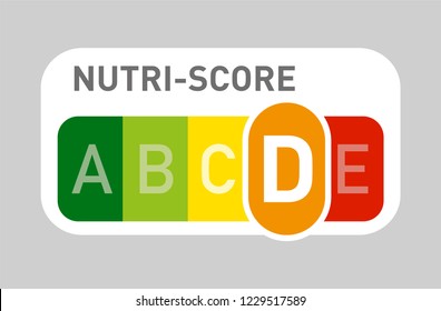 Nutri-Score official label. D score