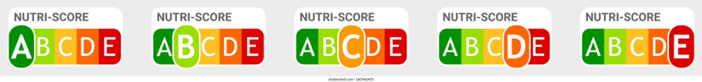 
nutri-score panel - nutriscore - packaging label