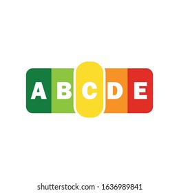 Nutri-Score system. Color scale ranging from green to red (from A to E)