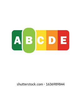 Nutri-Score system. Color scale ranging from green to red (from A to E)