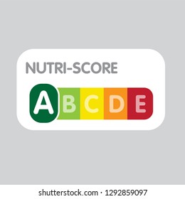 Nutri-Score system in France. Sign health care for packaging