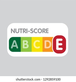 Nutri-Score system in France. Sign health care for packaging