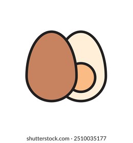 Nutrición Ilustración vectorial de huevo cocido