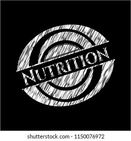 Nutrition chalkboard emblem