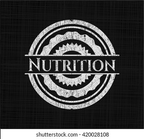 Nutrition with chalkboard texture
