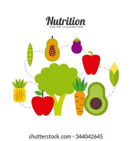 nutrition concept design, vector illustration eps10 graphic 