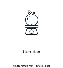 Nutrition concept line icon. Linear Nutrition concept outline symbol design. This simple element illustration can be used for web and mobile UI/UX.
