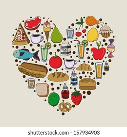 nutrition design over beige background vector illustration 
