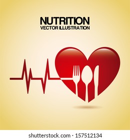 nutrition design over cream background vector illustration 