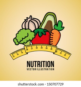 nutrition design  over pink background vector illustration