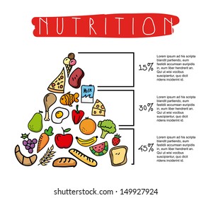 nutrition design over white background vector illustration  