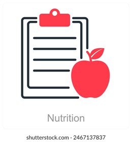 Nutrition and diet icon concept