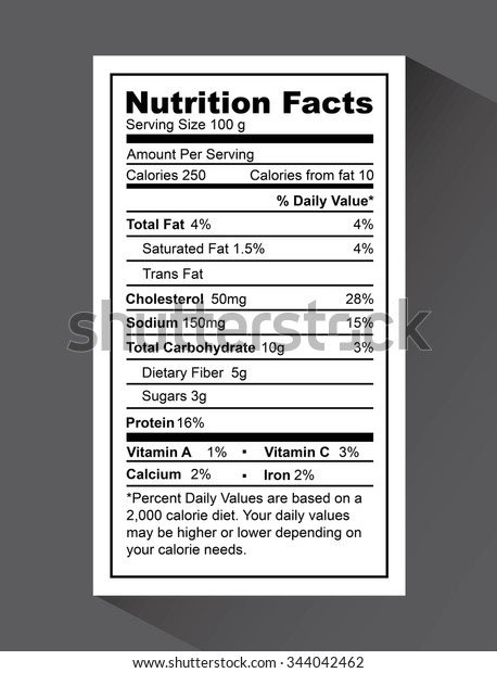 nutrition\
fact design, vector illustration eps10 graphic\
