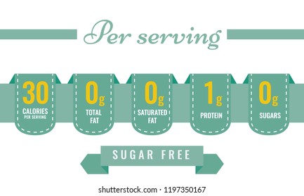 Nutrition Facts information label template for daily food diet. Vector illustration.