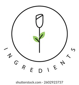 Nutrition Facts Ingredient List Vector Icon Design