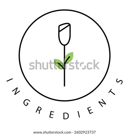 Nutrition Facts Ingredient List Vector Icon Design