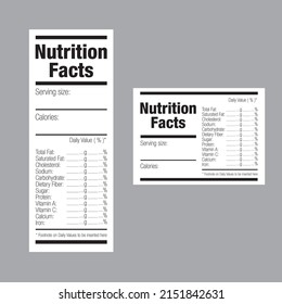 Nutrition Facts Label Sticker Template Stock Vector (Royalty Free ...