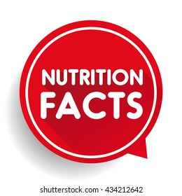 Nutrition facts label vector