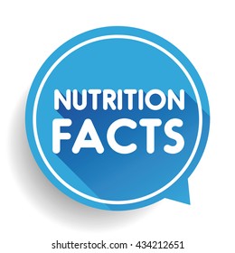Nutrition facts label vector