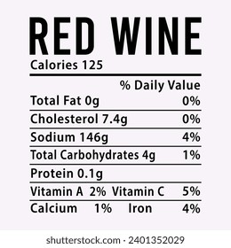 Nutrition Facts Thanksgiving Candied Yams EPS illustration cut file for cutting machine