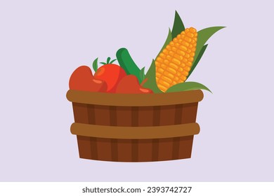 Nutrition Food. Food and health concept. Colored flat vector illustration isolated.
