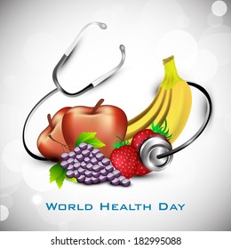 Nutrition Food For Healthy Life, World Health Day Concept. 