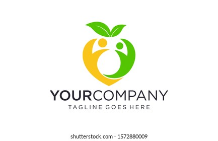 Nutrition from fruit for the body logo designs	
