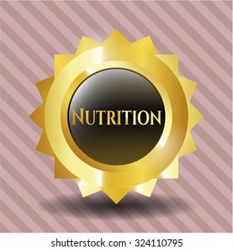 Nutrition gold shiny badge