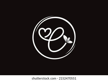 Nutrition and green healthy nature leaf with love font logo design vector and the letters. Green leaf vector