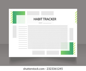 Nutrition habit tracker worksheet design template. Printable goal setting sheet. Editable time management sample. Scheduling page for organizing personal tasks. Montserrat font used