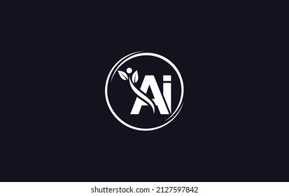 Nutrition and healthy circle logo design. medical nutrition therapy symbol design, art with AI letters