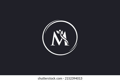 Nutrition and healthy logo design vector. Medical and doctor suggestion nutrition and healthy sign and logo symbol with the letter M