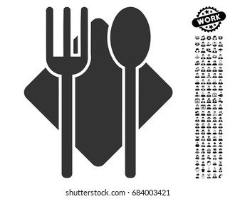 Nutrition icon with black bonus profession clip art. Nutrition vector illustration style is a flat gray iconic element for web design, app user interfaces.