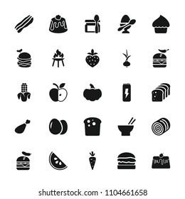 Nutrition icon. collection of 25 nutrition filled icons such as egg, hay, bread, asian food, burger with pepper. editable nutrition icons for web and mobile.